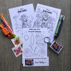 Encanto party Bags, pre filled party favours, personalised.