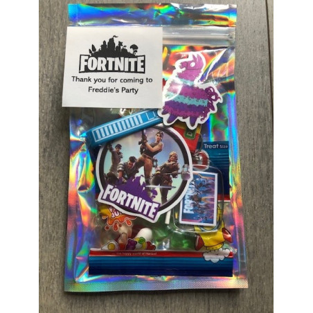 Fortnite party Bags, pre filled party favours, personalised.