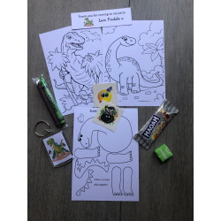 Dinosaur party Bags, pre filled party favours, personalised.