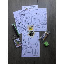 Dinosaur party Bags, pre filled party favours, personalised.