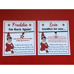 Elf arrival/Goodbye Wish Bracelets, gift from your elf.